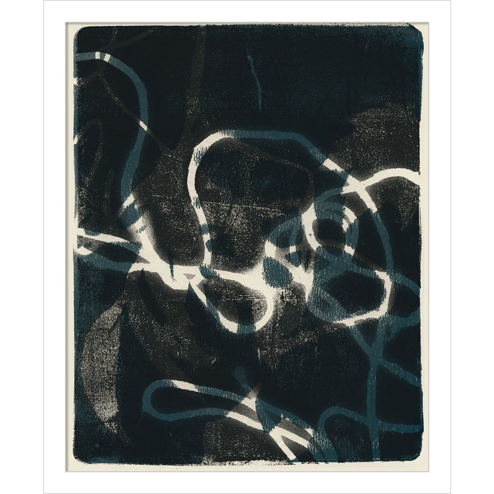 Shifting Shadows II Print by Victoria Barnes, White, 17" H x 14" W