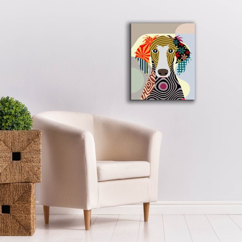 'Saluki' by Lanre Adefioye, Canvas Wall Art, 24" H x 20" W x 0.75" D
