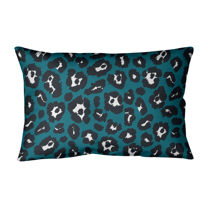 Housse de coussin de football rectangulaire Jacksonville, Polyester filé, Bleu sarcelle