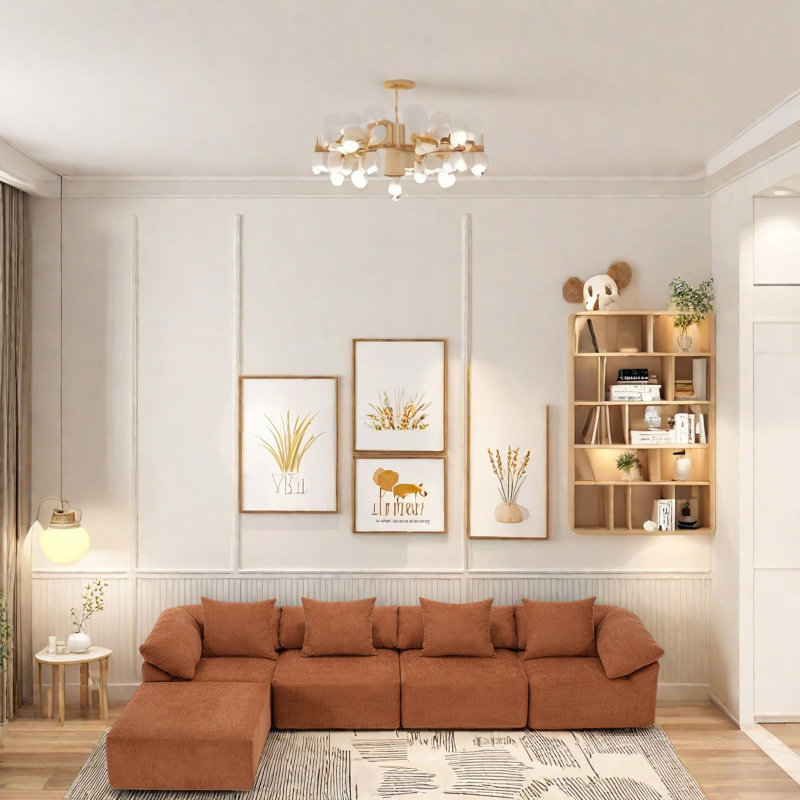 Canapé modulaire surdimensionné Boneless Luxury, Orange