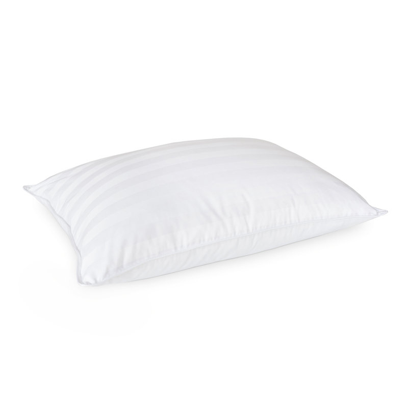 Down Extra Thin, Flat & Plush Bed Pillow for Stomach Sleepers, 20" x 28", White