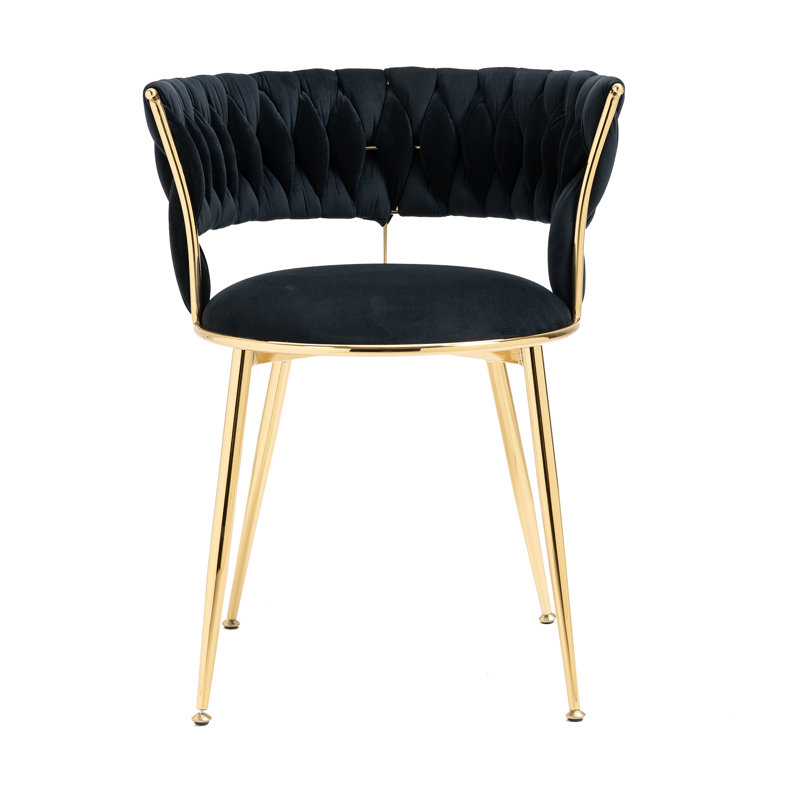Velvet Tufted Dining Chair(set Of 2), Black