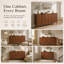 Buffet moderne du milieu du siècle à 4 portes de 140 cm (55 po) avec étagères ajustables, noyer