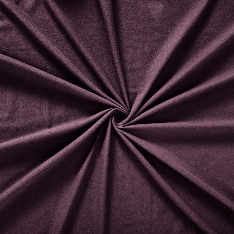 All Season Breathable 100% Flannel Cotton Sheet Set, Purple, Twin XL 3pc