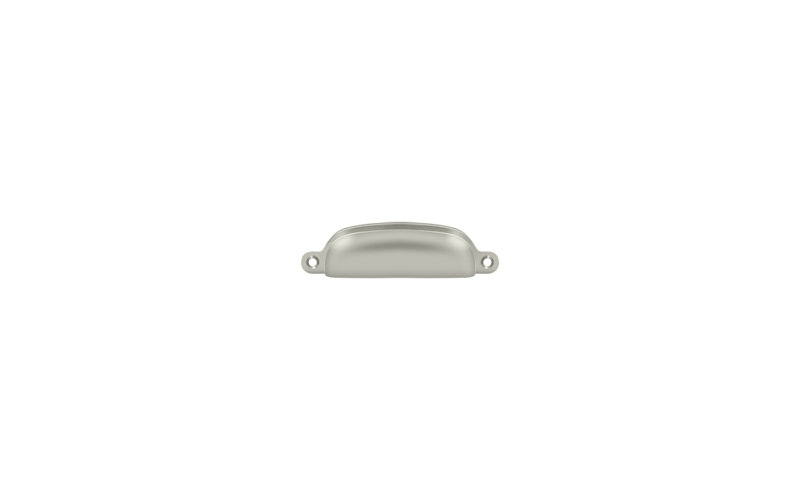 Deltana SHP29U5 Exposed Shell Pull 4"; Antique Brass Finish, Satin Nickel