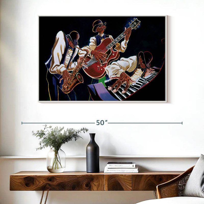 Brouillage II, Cadre flottant blanc, 40 po x 27 po