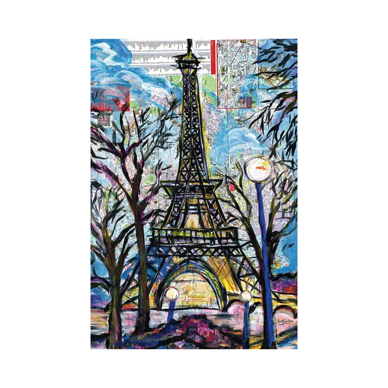 Tour Eiffel, H 60 po x l 40po x P 1,5 po