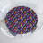 East Urban Home Floral Fitted Round Tablecloth Dark Purple Orange and Rose