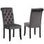 Chaise d'appoint en lin capitonnée Gazi