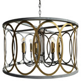 New Orleans 8 - Light Candle Style Drum Chandelier