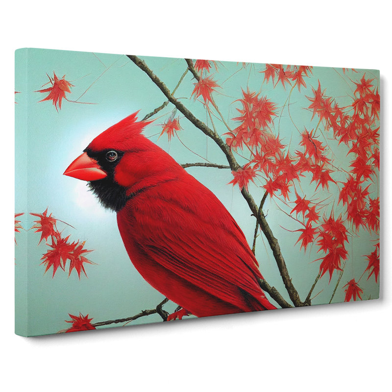Cardinal Bird Vol.13 - Wrapped Canvas Painting, 50cm H x 76cm W x 3cm D