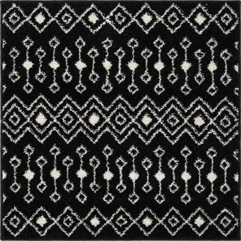 Geometric Indoor Rug, Square 3'