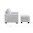 Darley 40" Accent Chair, Soft Gray Chenille