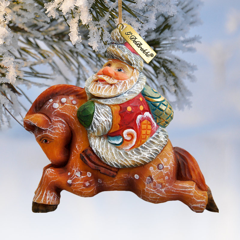Collection de derevo de décoration santa on pony figurine Fifield