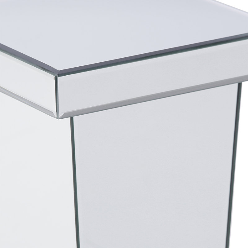 Sofa Side Table for Living Room Furniture, Mirrored Bed Side Table, Telephone End Table, 60cm H X 26cm W X 26cm D