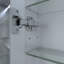 48 po Armoire à pharmacie large en aluminium à fixation en surface avec temps / température, grand miroir en aluminium, miroir de brouillard, panneau à détection automatique avec horloge, métal antirouille, bandes à densité de densité