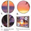 «Tropical Ocean Sunset Through Open White Window», reproduction sur toile côtière-68540062-68540051