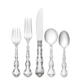 Strasbourg 5 Piece Sterling Silver Flatware Set, Service for 1