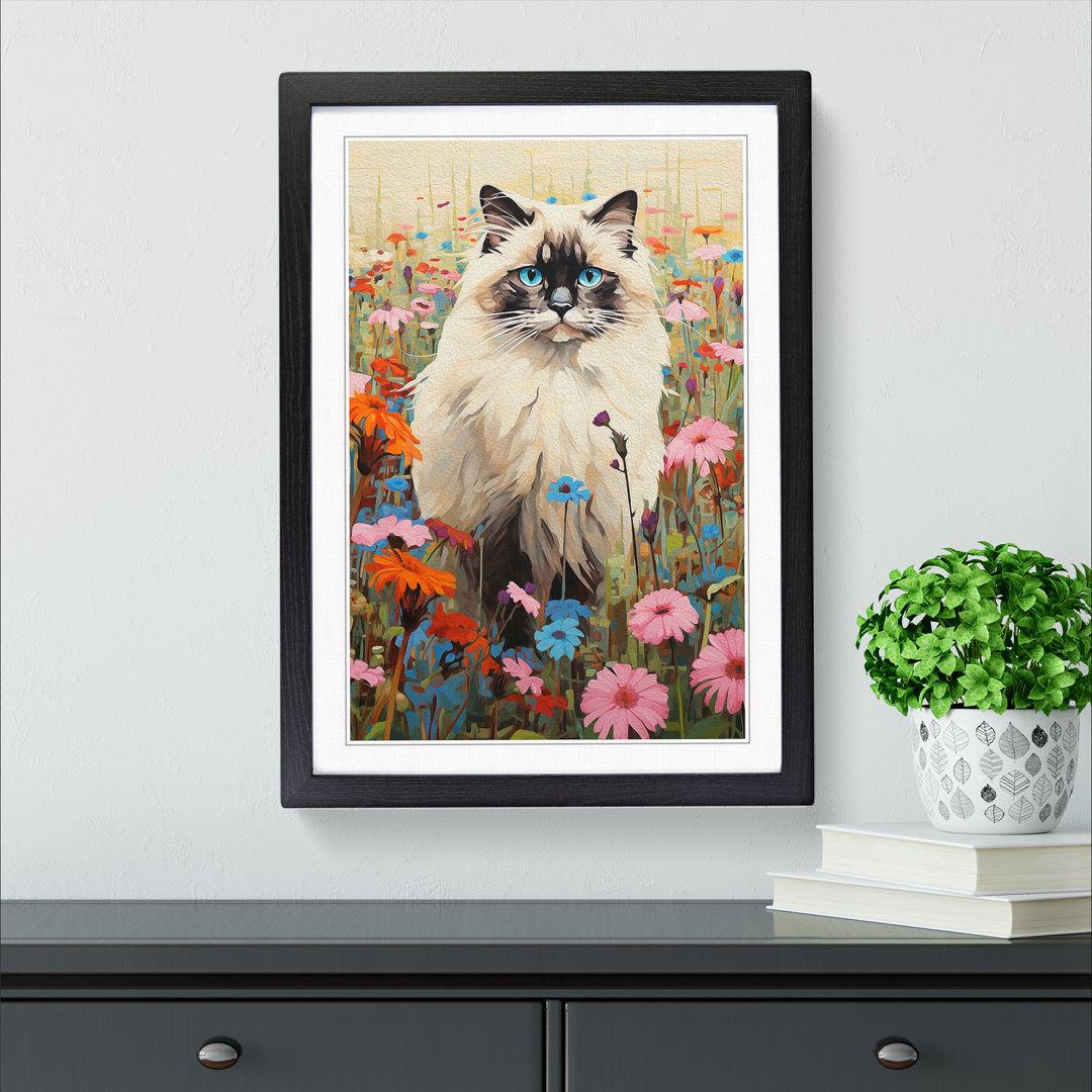 Ragdoll Katze Farbfeld - Druck