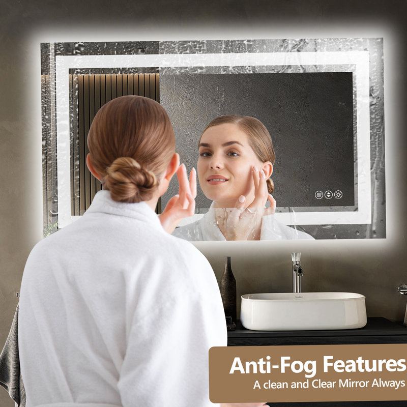 72x36 Inch Frameless LED Bathroom Mirror,Smart Mirror