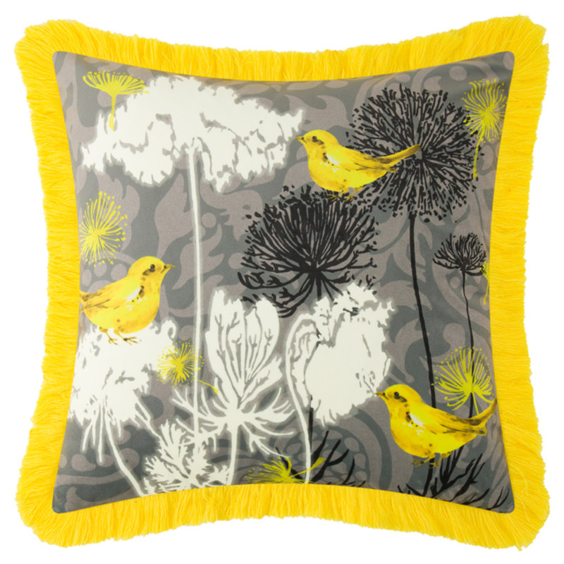  Housse de coussin en velours à pampilles