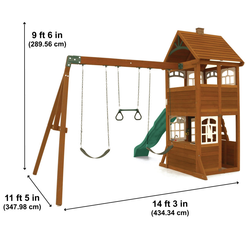 Kennedy Springs Swing Set, Green