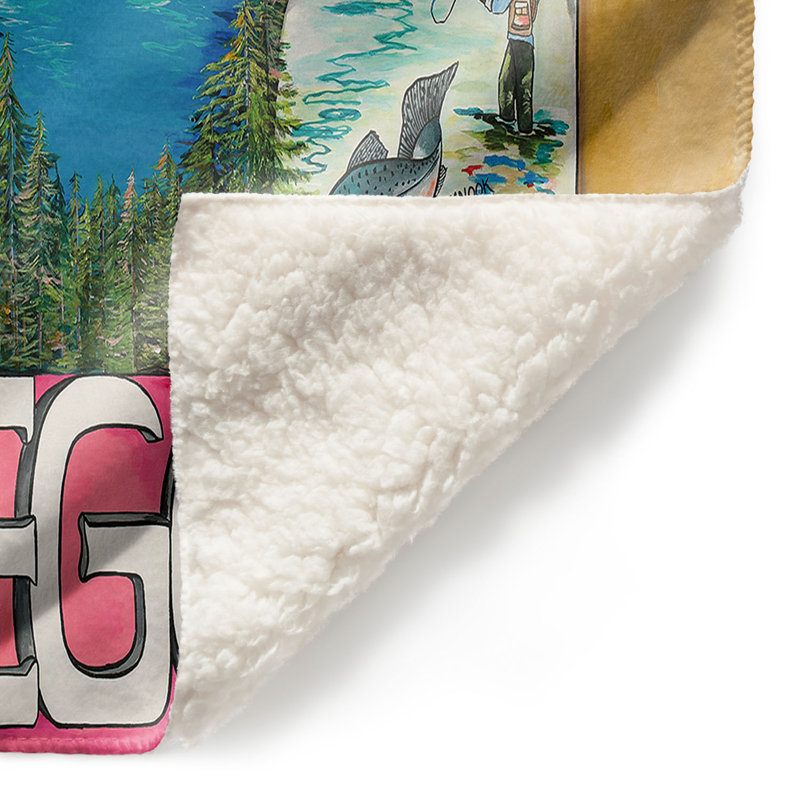  Jeté amusant Oregon, l 51 po x L 60 po