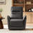 Martina Genuine Leather Swivel Gliding Power Recliner-112574269