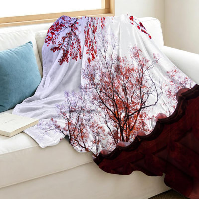 Yellow Ultra Soft Flannel Fleece Throw Blanket,The Single-Sided Print
