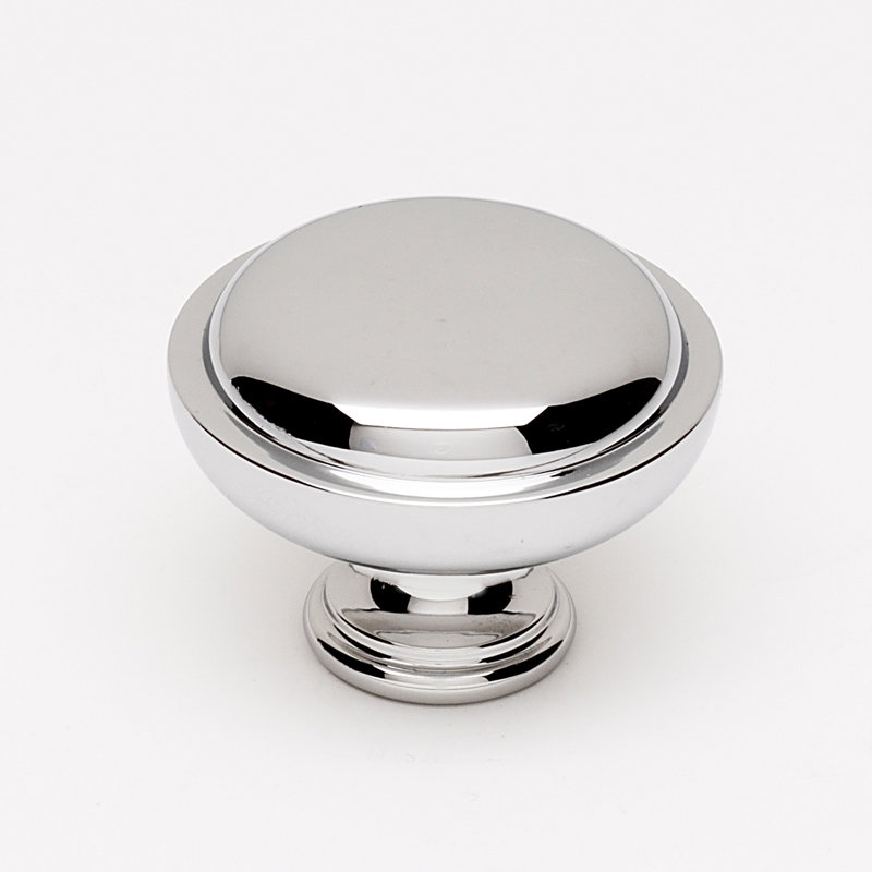 Mushroom Knob, Polished Chrome, 1" H x 1.25" W x 0.63" D