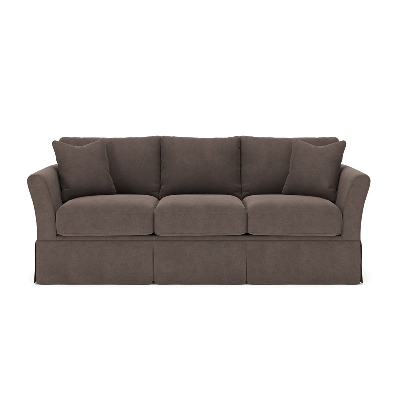Shelby 82'' Upholstered Sofa, Bella Ash Performance Velvet