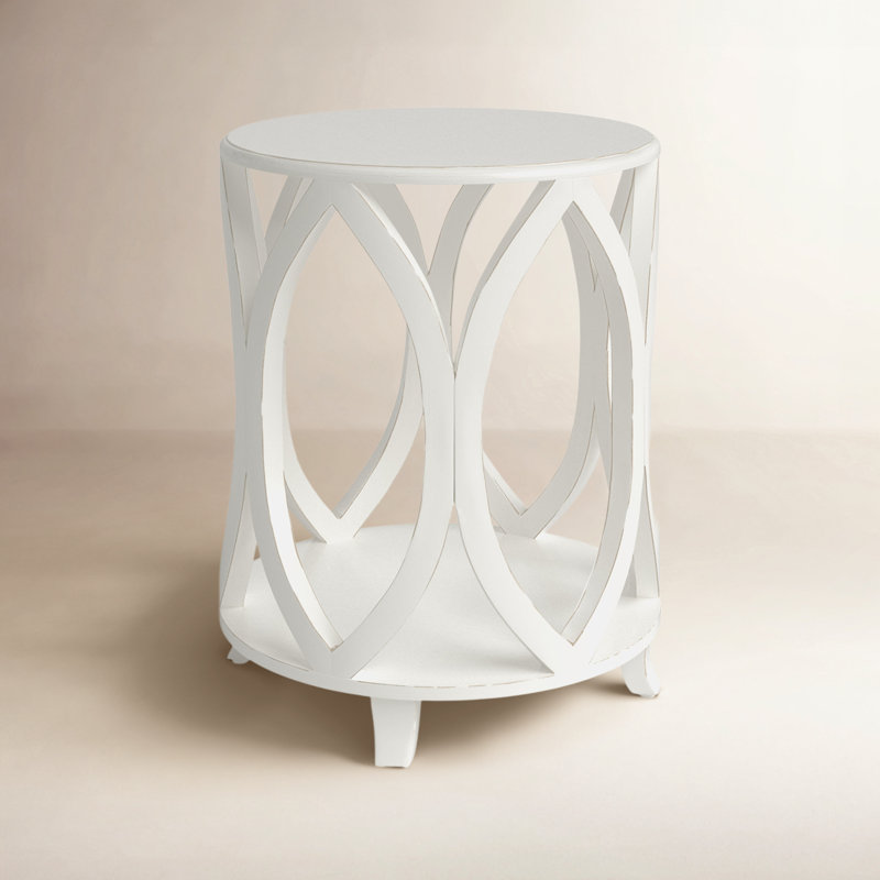 Table de bout Smithson, Blanc cassé