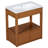 Bathroom Vanity With Sink Top, One Open Storage Shelf And Two Drawers
