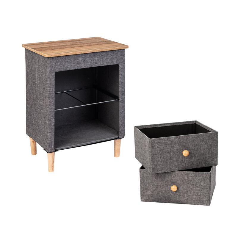 Commode d'appoint 2 tiroirs Kamalu