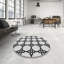 Tapis noir/gris tissé à la machine-501407975