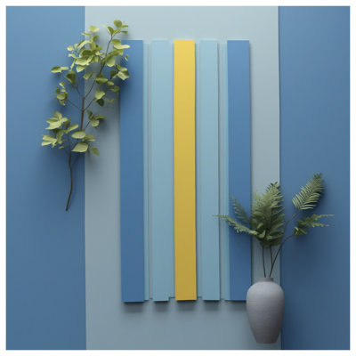 Vertical Blue Yellow Stripes Duvet Covers