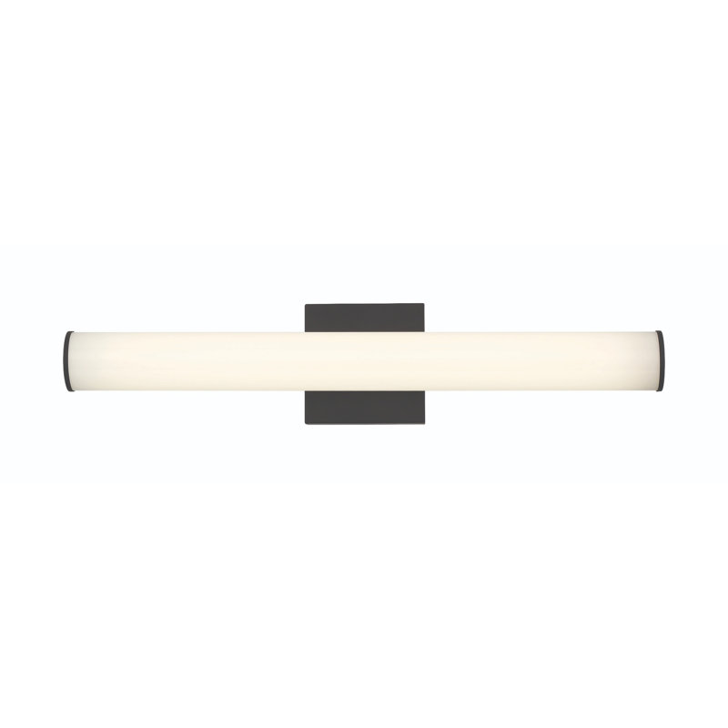 Éclairage pour meuble-lavabo rond 27W Stepridge, Noir, H 2,5 po x l 24 po x P 2,5 po