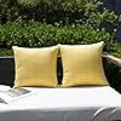 Paquet de 2 housses de coussin décoratives imperméables pour l'extérieur Housse de coussin carrée pour coussin de jardin