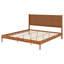Lit plateforme confortable en bois avec tête de lit tissée à la main-133599293-133599291