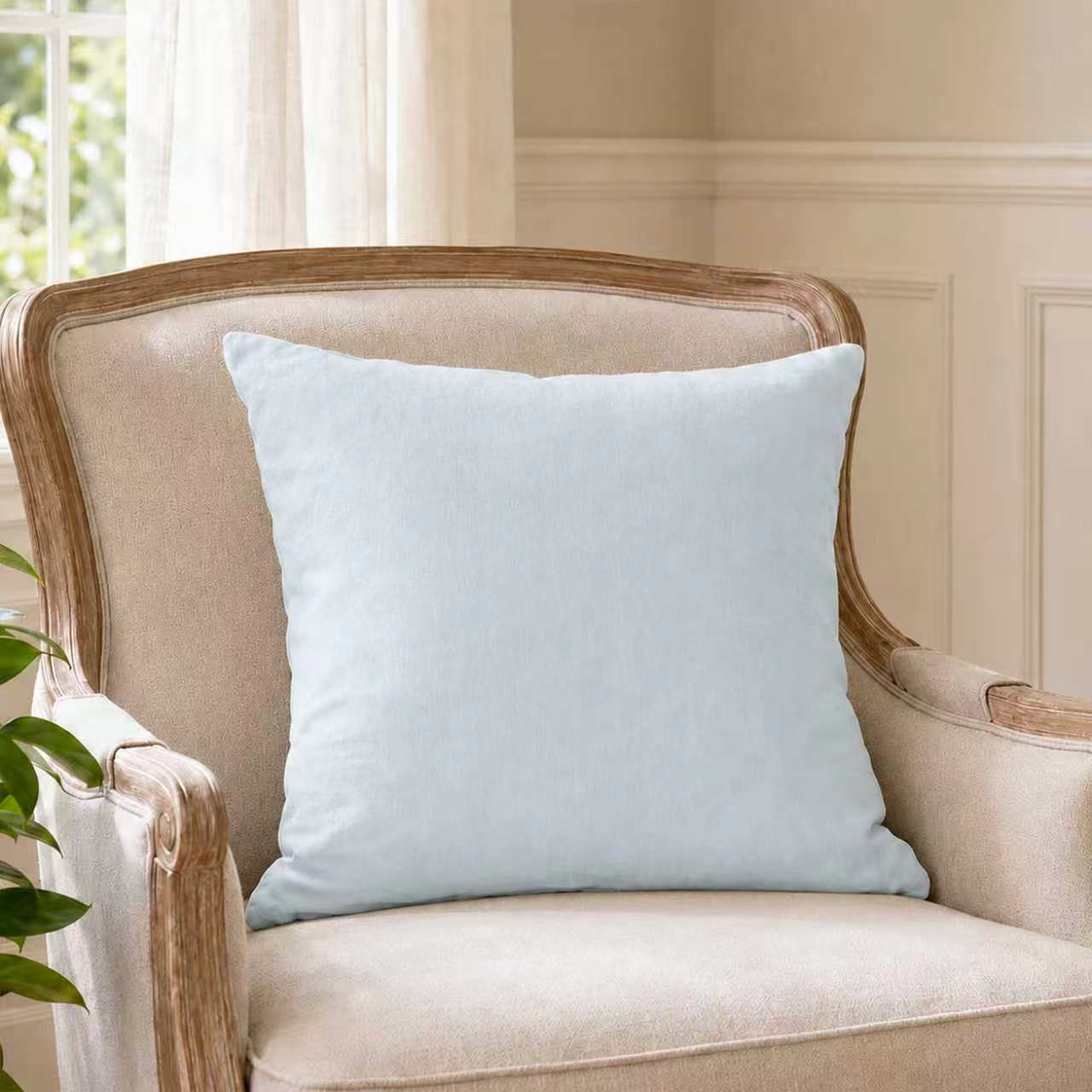 Clara 100% French Linen Accent Pillow, Plein Air