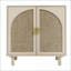 Cabinets en rotin d'ingénierie à 2 portes avec tablettes réglables | Traditionnel | Beige