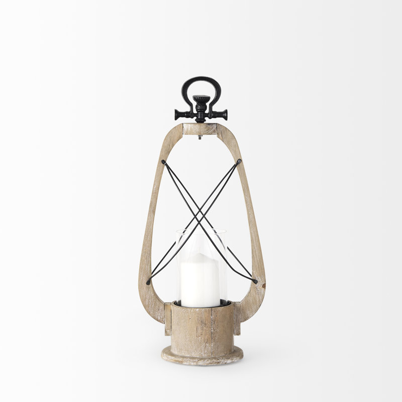 Zain Tabletop Lantern, 21.5" H x 10" W x 6" D
