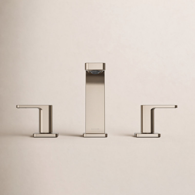 Parallel™Widespread Bathroom Faucet, 3-Hole Two Lever Handle Bathroom Sink Faucet, 1.2 GPM, Vibrant Brushed Bronze, 1.2 GPM