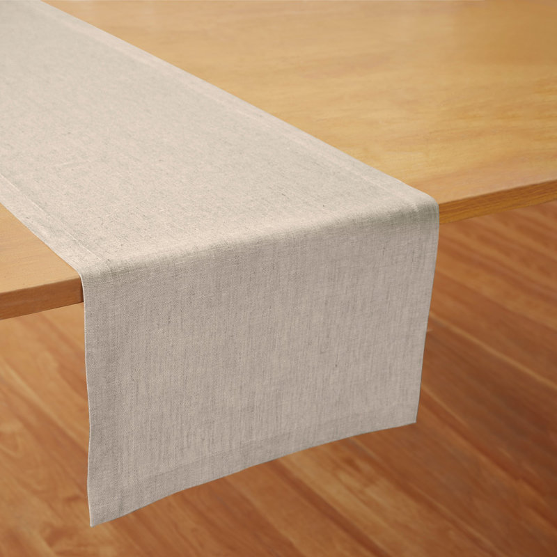 Diana - 100% Pure Linen Table Runner, 90" x 14", Light Natural