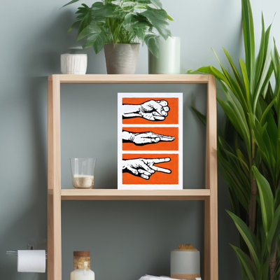 «Rock Paper Scissors Abstract» audacieux palmier contemporain