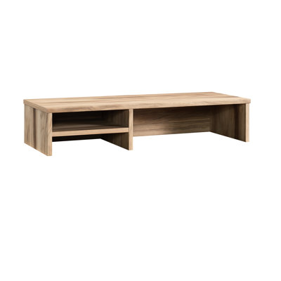 Rangement en bois d'ingénierie brun pour bureau avec aspect bord de mer, attaché à une bibliothèque à 2 tablettes ou à un dossier latéral, pour ranger des notes autocollantes et des articles nécessaires, profondeur de produit de 31,07 po, largeur de 11,26 po, hauteur de 5,94 po