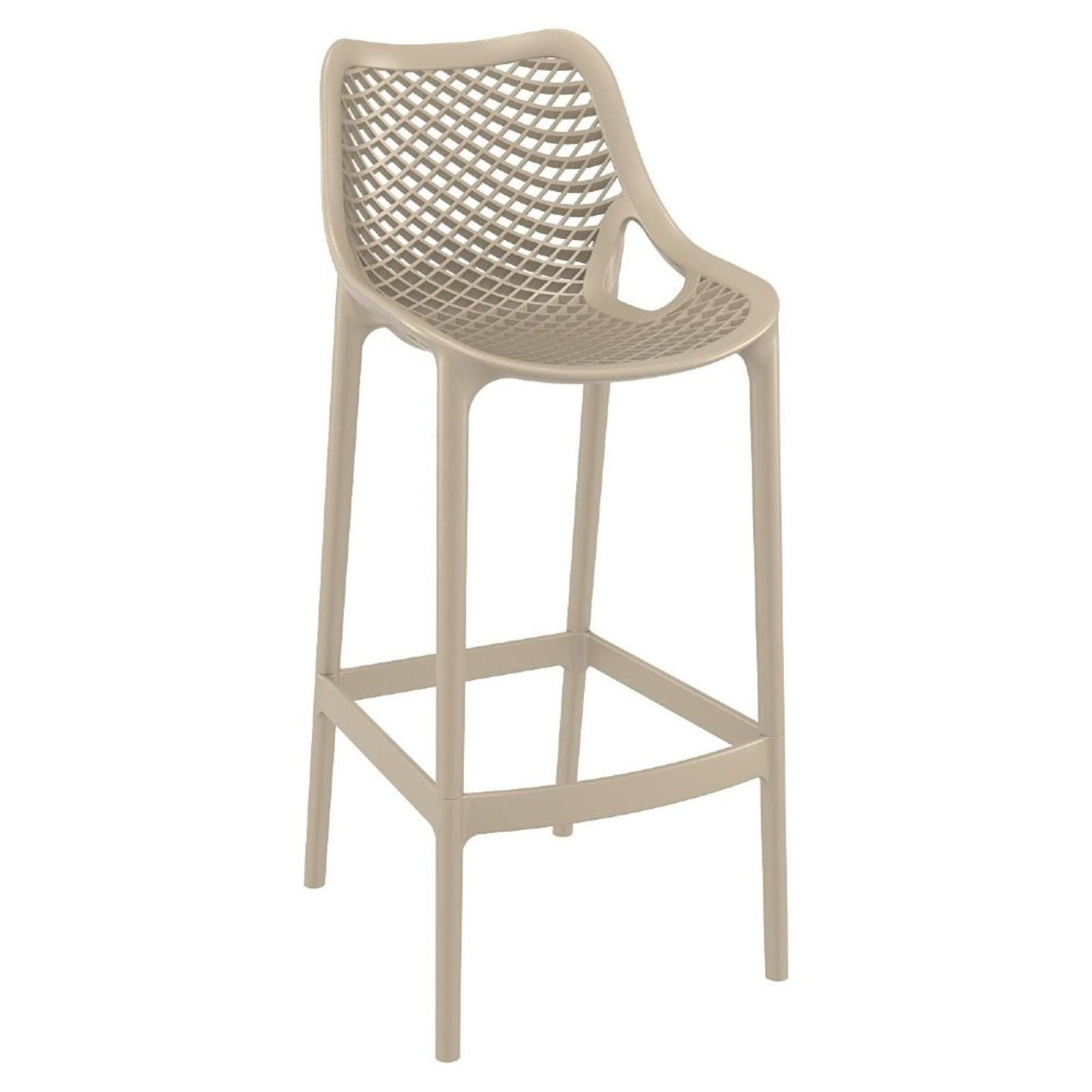 Farrah Patio Bar Stool, Taupe, 29.5"