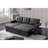 Upholstered Pull Out Sectional Sofa With Chaise-1423282251