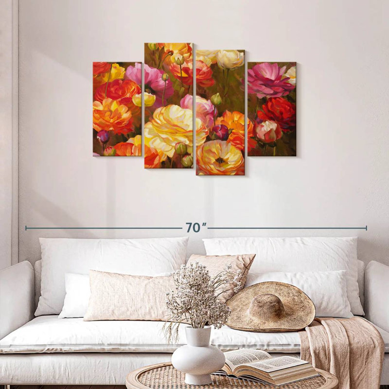 Jardin Harnek Ranunculus, H 27 po x l 43 po