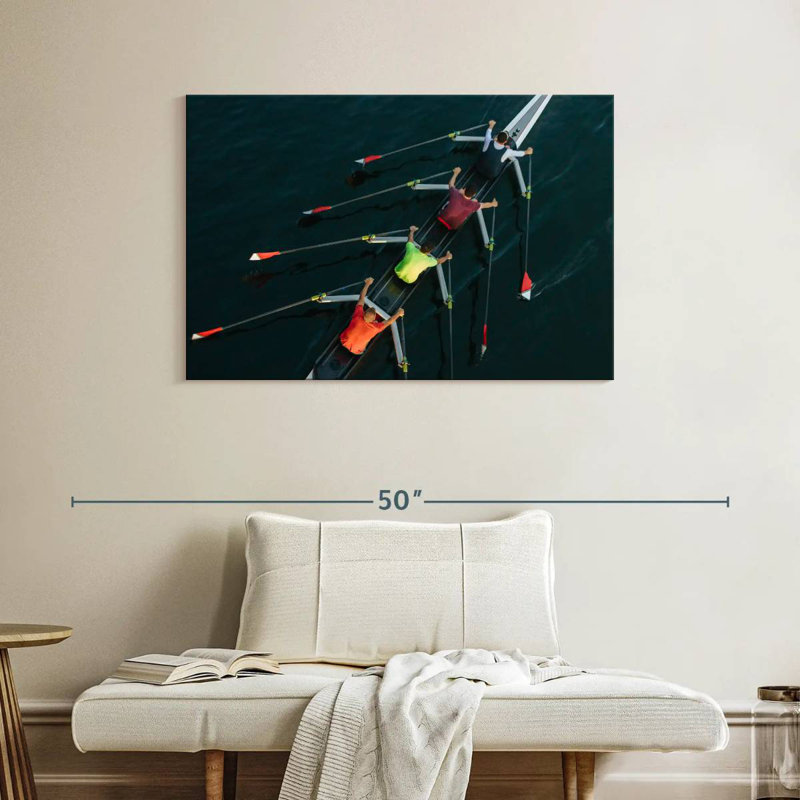 Rowing Crew, 26" H x 39" W